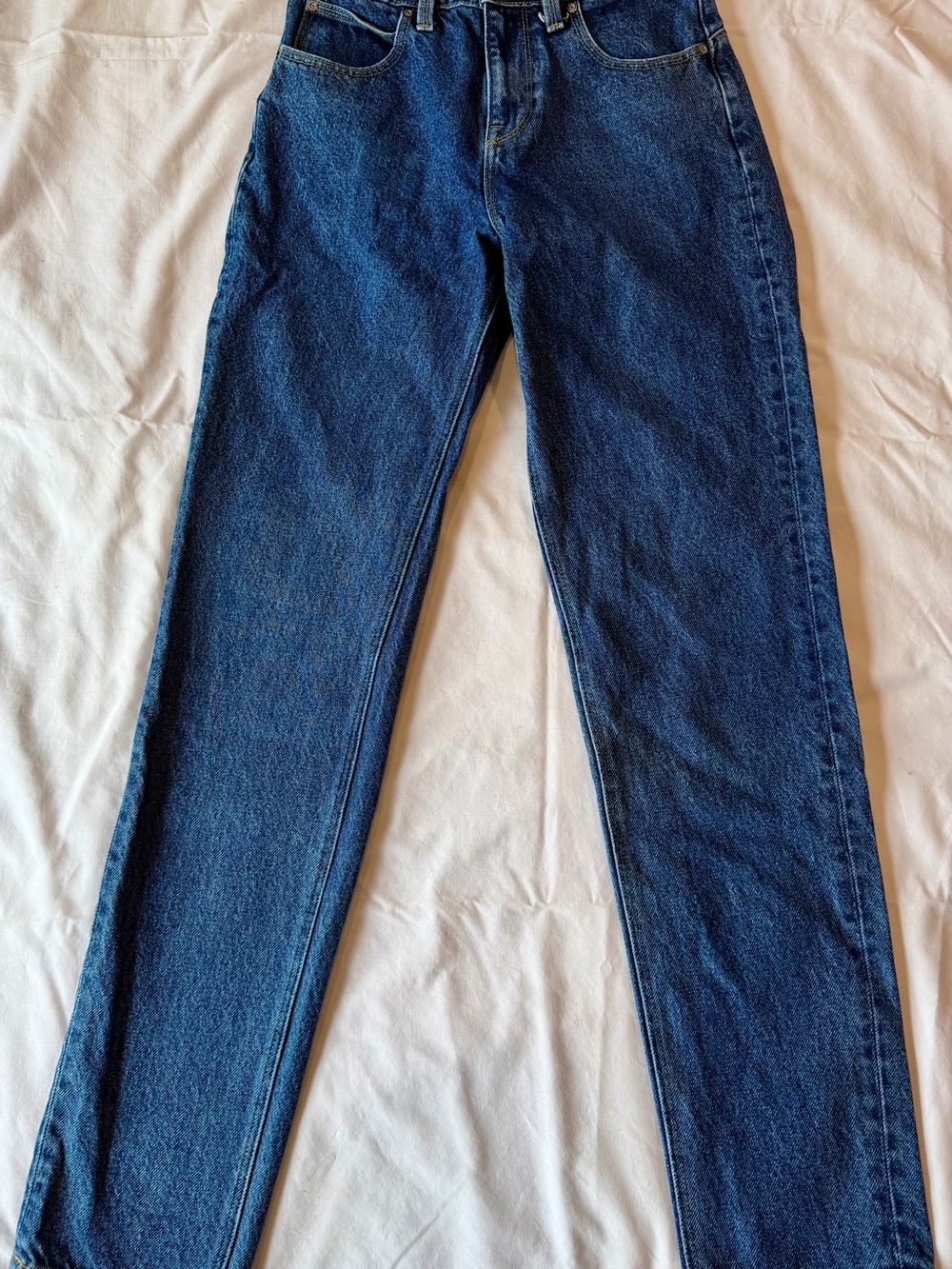 Straight Leg Vintage Dark Blue Jeans